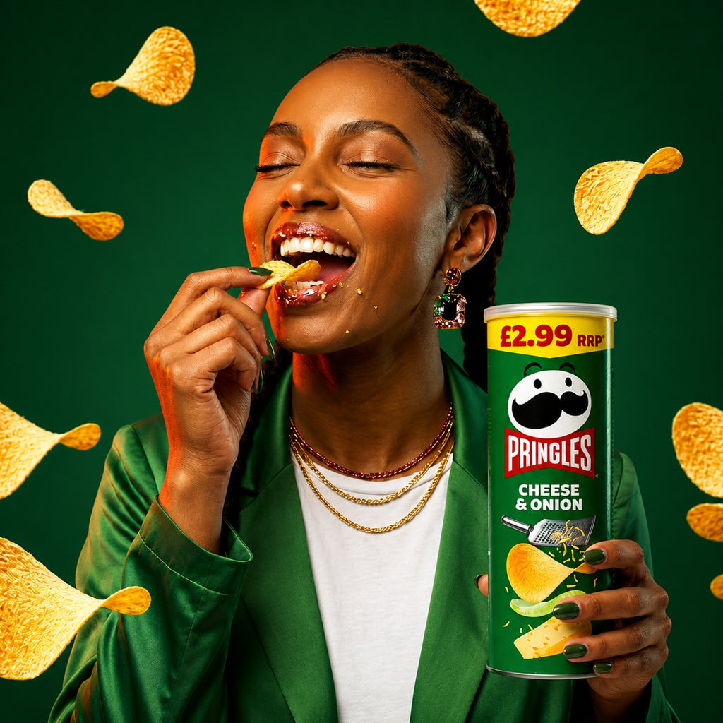 Pringles Cheese & Onion Flavour Crisps 6 x 165g | Sharing Pack