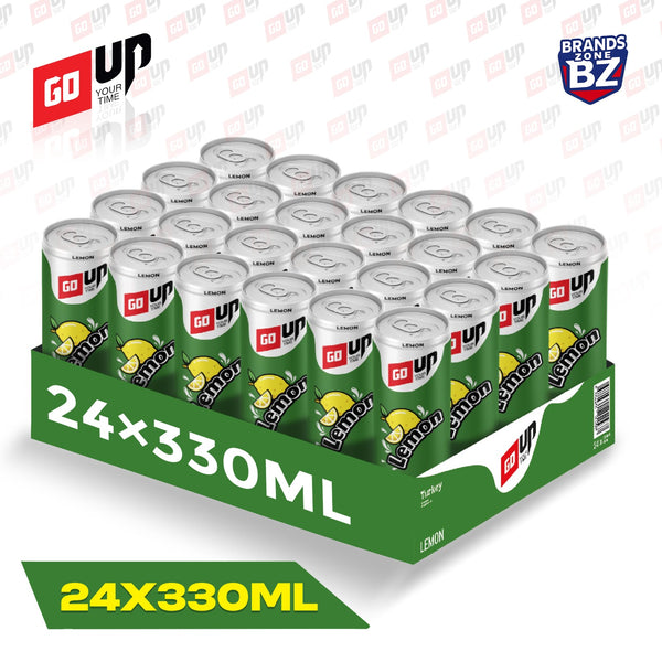 GO UP Lemon Fizzy Drink 330ml – Pack of 24 Cans