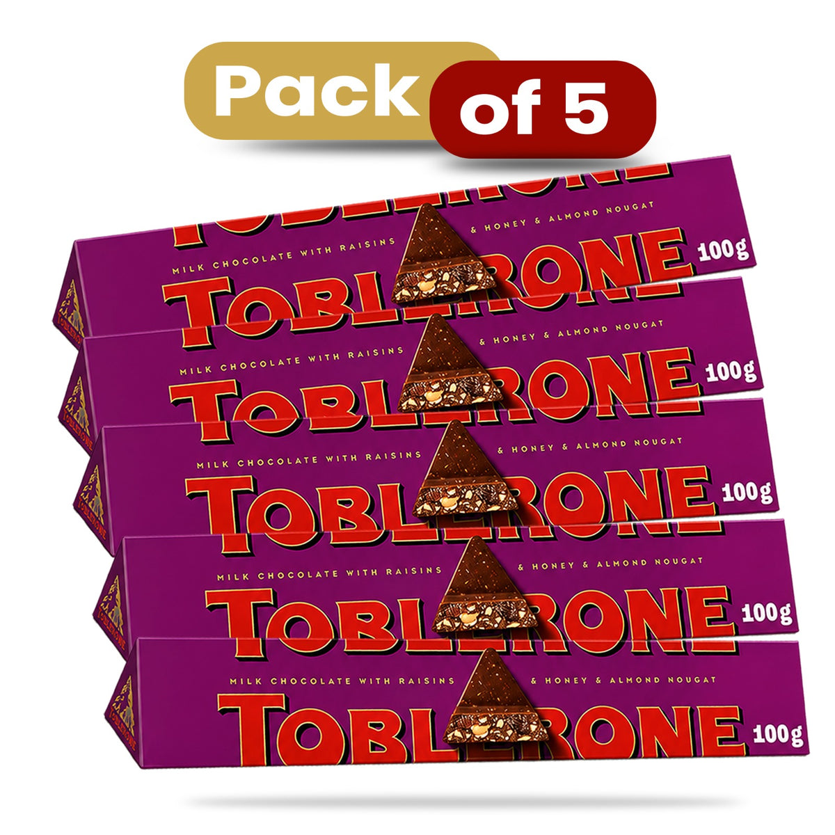Toblerone Fruit & Nut Chocolate Bars – 20x100g