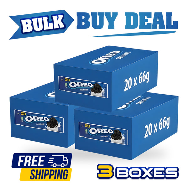 Oreo Saving Bundle | 3 Packs of 20 x 66g | 60 Oreo Biscuits | Great Value | Free Shipping