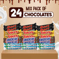 Multi-Pack Chocolate Box (24 Bars) – Bounty, Twix, Mars & Snickers Mix (6 Each) – Premium Assorted Candy Selection for Gifting & Sharing
