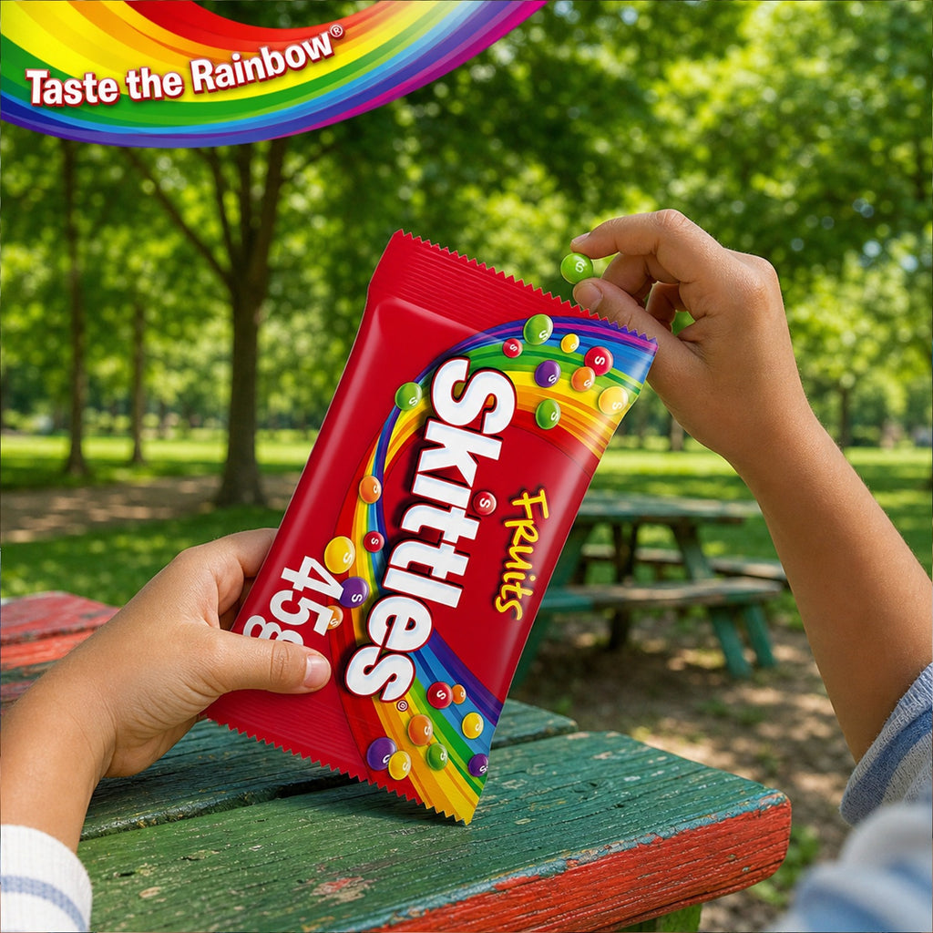 Skittles Fruit Chewy Sweets Multi Flavour Bulk Pack – Wild Berry, Fruits, Tropical & Crazy Sours | 36 Packs (45g Each)