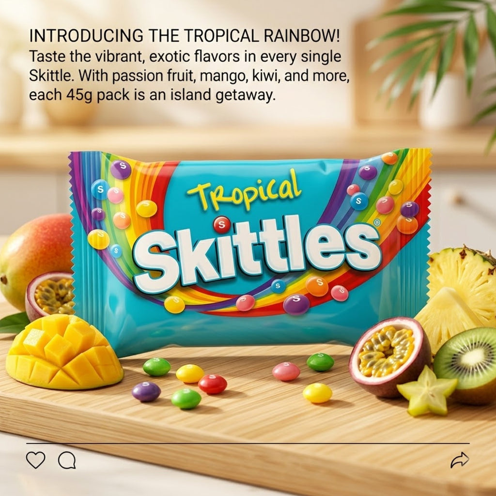 Skittles Fruit Chewy Sweets Multi Flavour Bulk Pack – Wild Berry, Fruits, Tropical & Crazy Sours | 36 Packs (45g Each)
