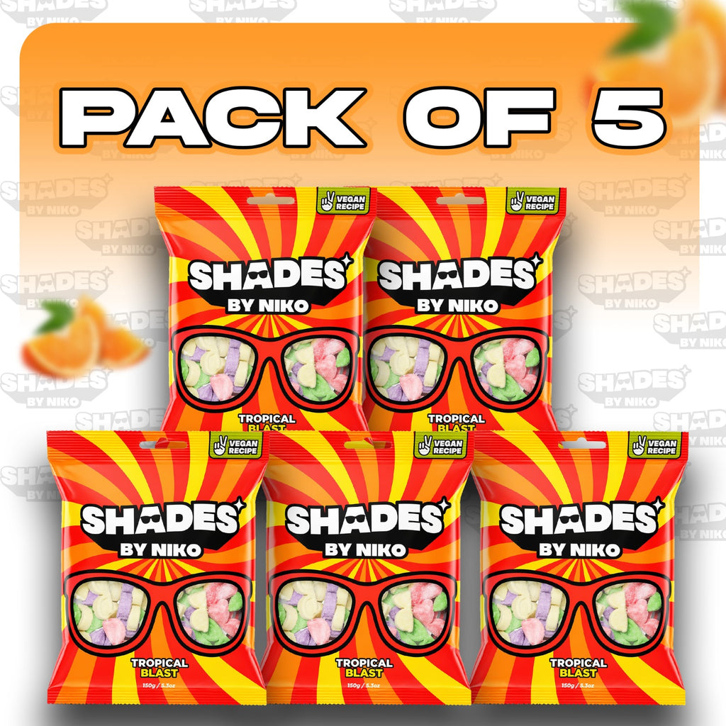 Shades by Niko Tropical Blast 18x150g Halal Vegan Chewy Fruit Sweets
