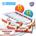 Kinder Bueno Classic Chocolate Bars 15 × 43g | Hazelnut Cream & Crispy Wafer | Individually Wrapped Share Pack | Office, Party & Bulk Treats | 645g