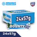 Bounty Coconut & Milk Chocolate Duo Bars – Bulk Sharing Box of 24 x 57g Packs | Smooth Milk Chocolate with Moist Coconut Filling | Ideal for Parties, Gifting & Stocking Up