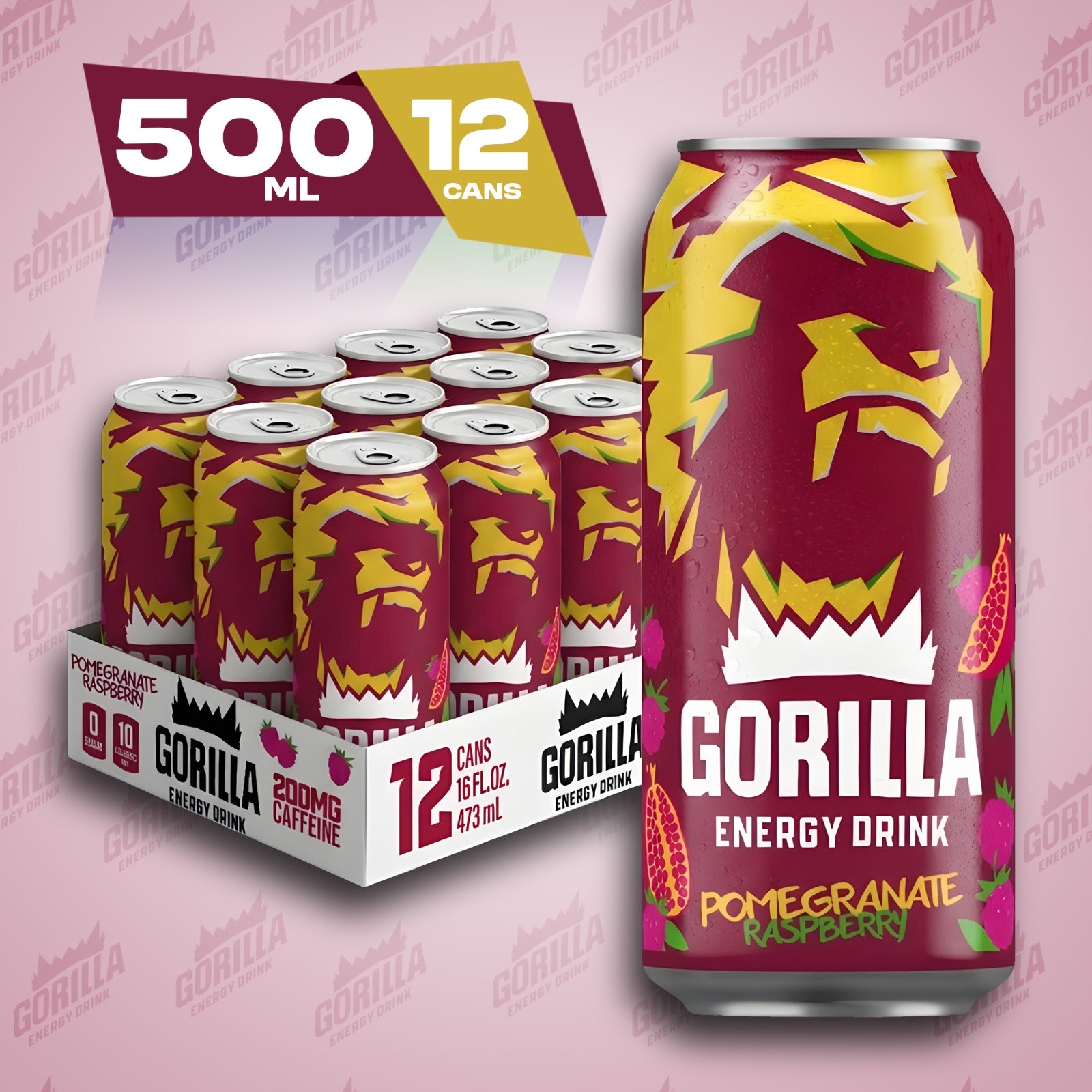 Gorilla Energy Drink 12 x 500ml Cans