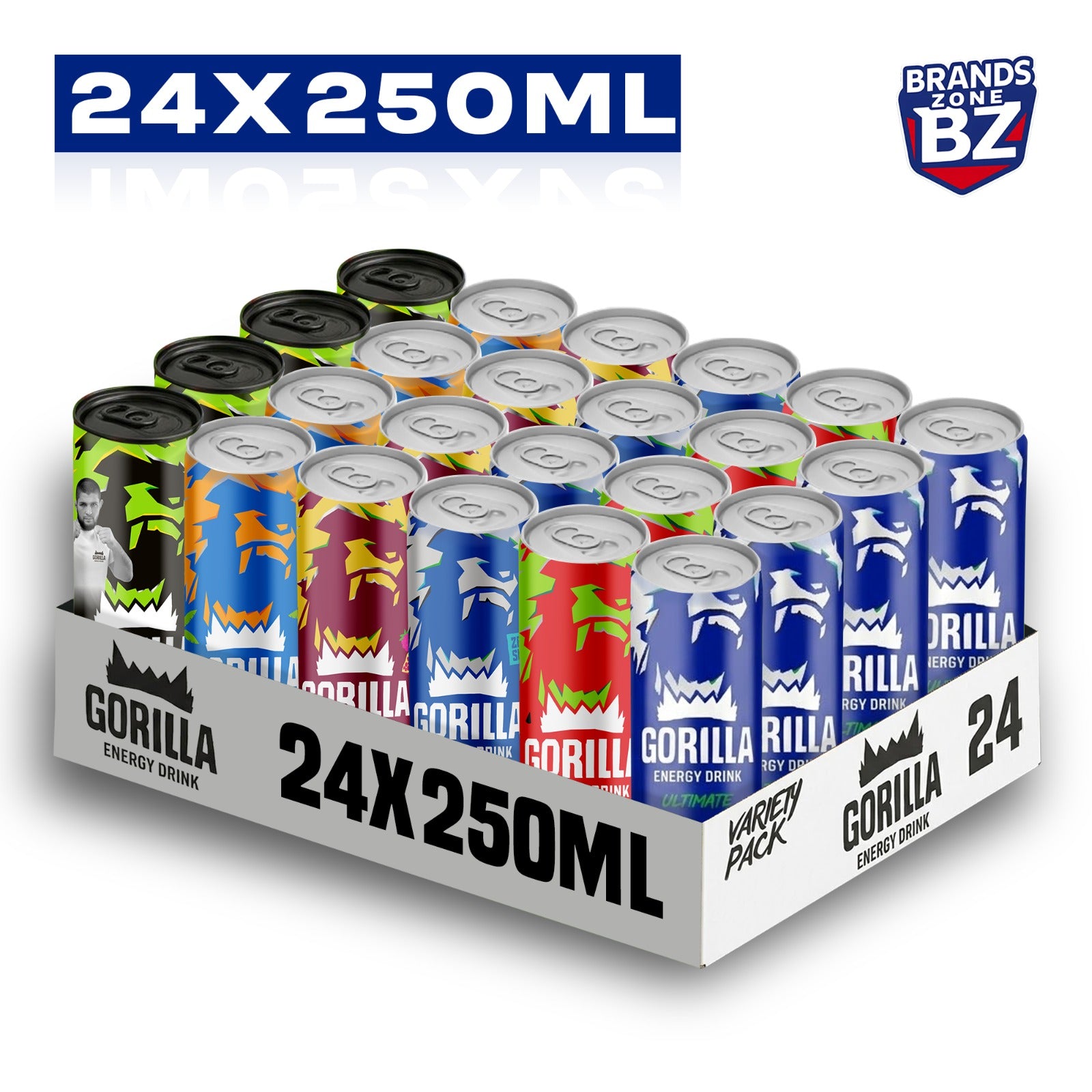 Gorilla Energy Drink 24 x 250ml Cans | All Variants
