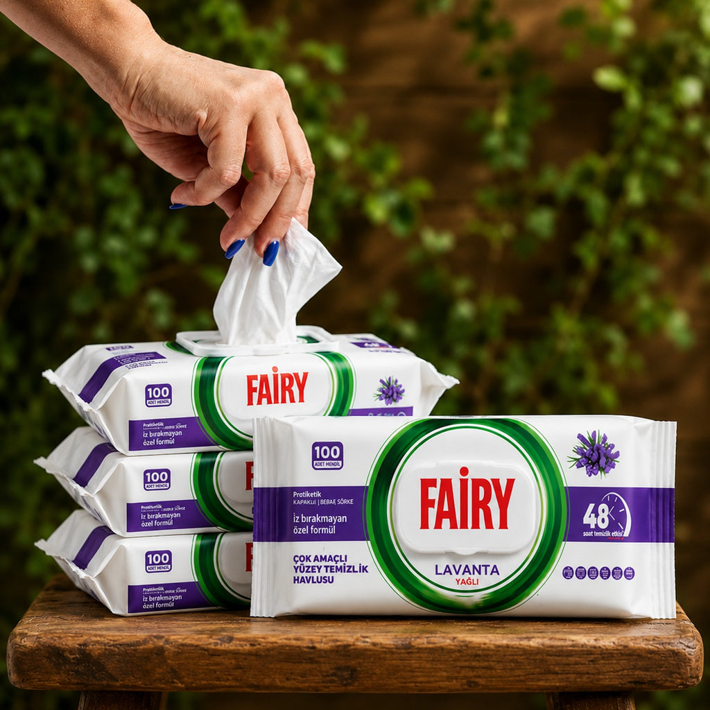 Fairy Multi-Surface Cleaning Wipes with Lavender Scent – 100 Disposable Wipes
