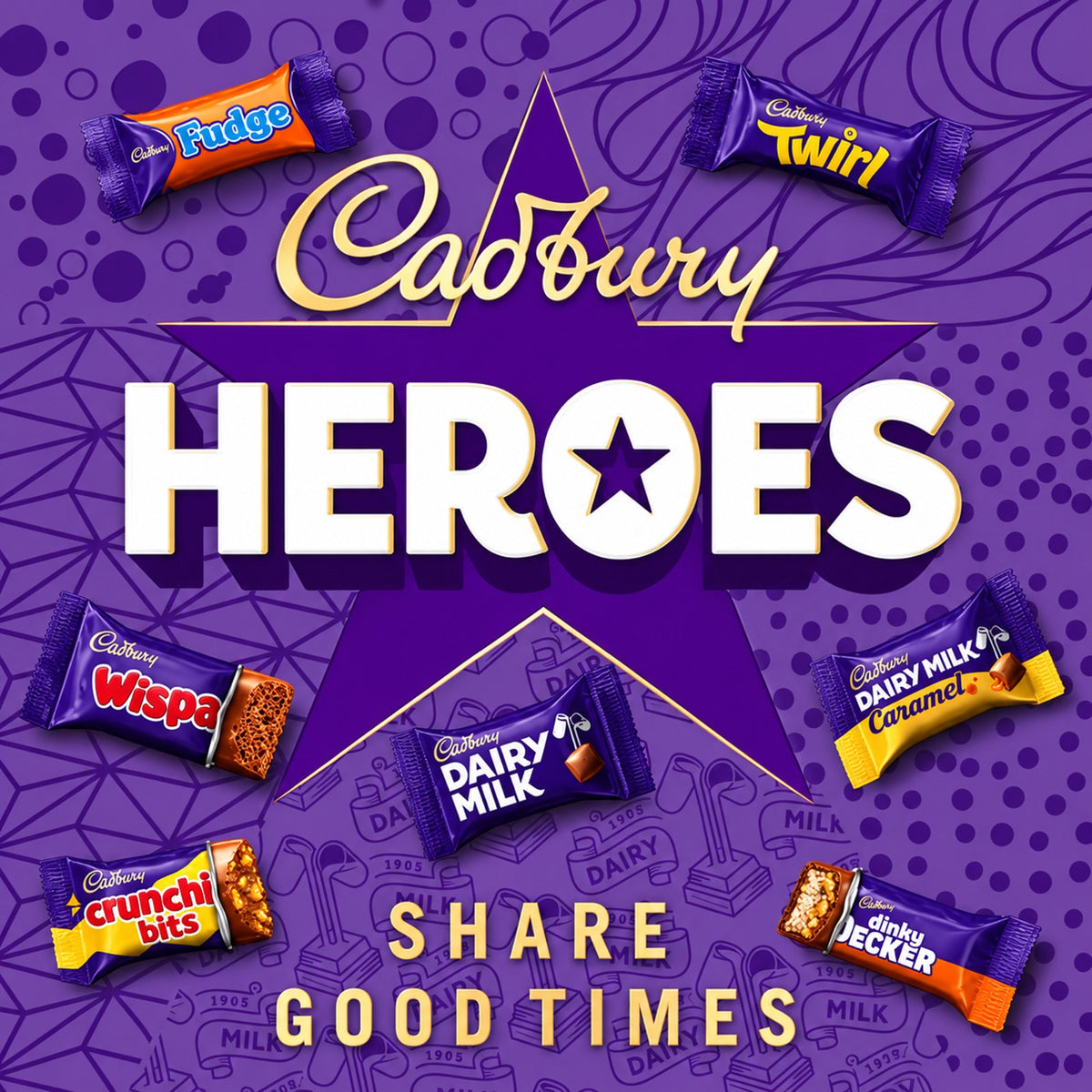 Chocolate Sharing Tubs Bundle – Pack of 4 | Cadbury Roses, Heroes, Quality Street & Celebrations | Assorted Chocolates Gift Set