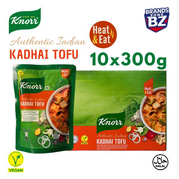 Knorr Authentic Indian Kadhai Tofu Pack of 10 x 300g | Heat & Eat Meal | Halal Vegetarian