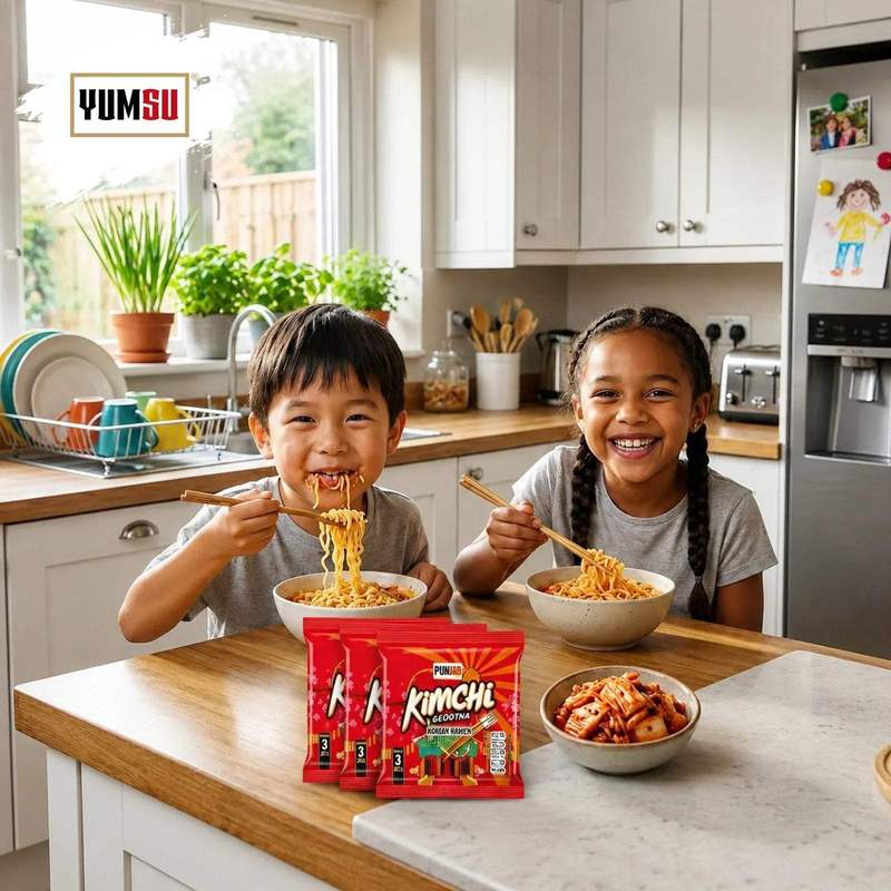 Yumsu Kimchi Flavour Instant Noodles Assorted Packs 15 x 280g (4 packs in 1 )