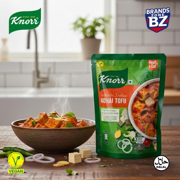 Knorr Authentic Indian Kadhai Tofu Pack of 10 x 300g | Heat & Eat Meal | Halal Vegetarian
