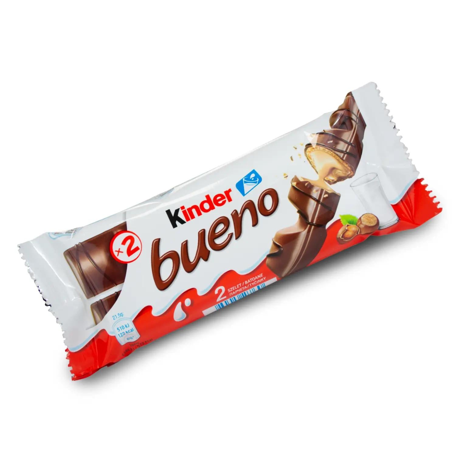 Kinder Bueno Classic Chocolate Bars 15 × 43g | Hazelnut Cream & Crispy Wafer | Individually Wrapped Share Pack | Office, Party & Bulk Treats | 645g