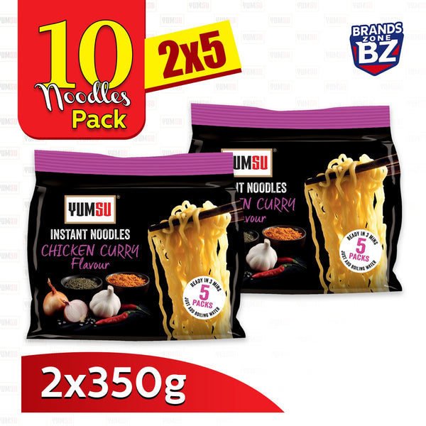 Yumsu Chicken Curry Instant Noodles – 2 x 350g (5 Pack in 1)