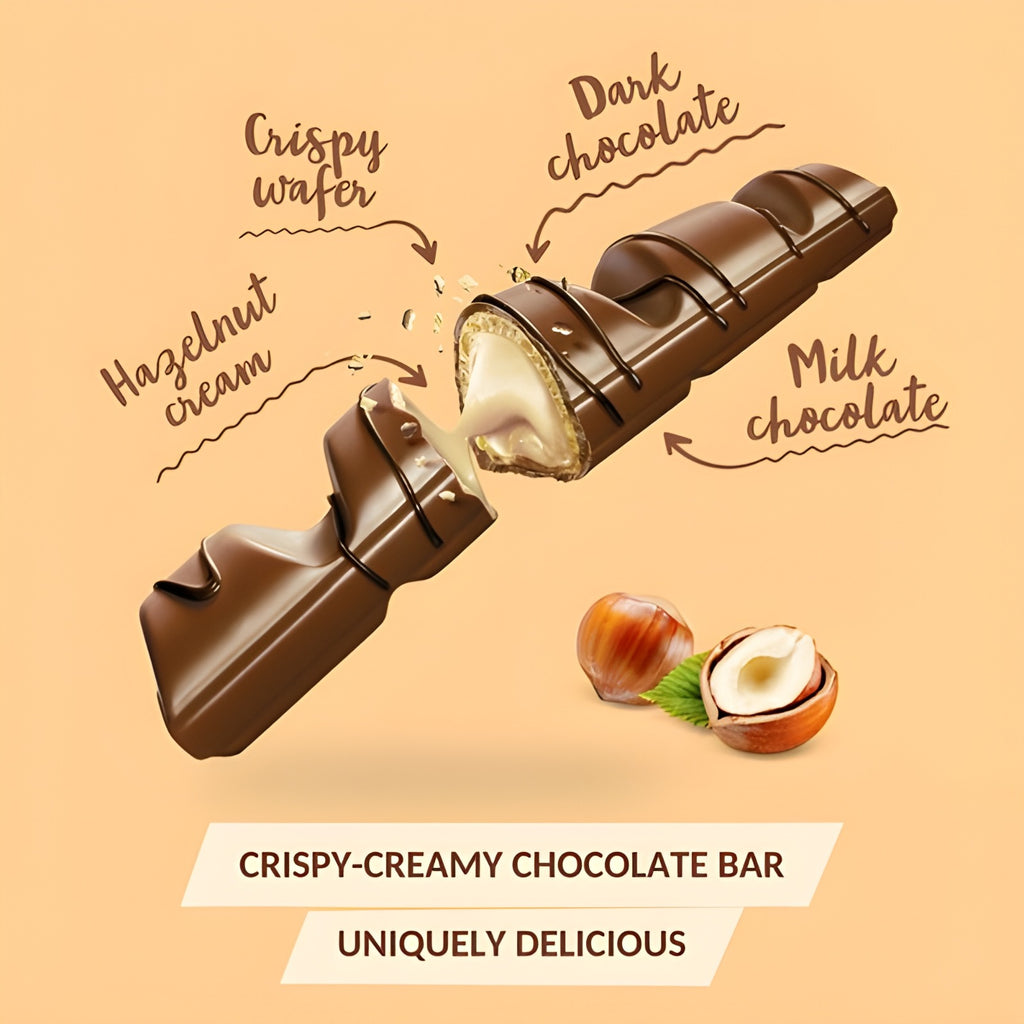 Kinder Bueno Milk Chocolate – 3 x Twin Bars, 10 Packs (30 Bars)