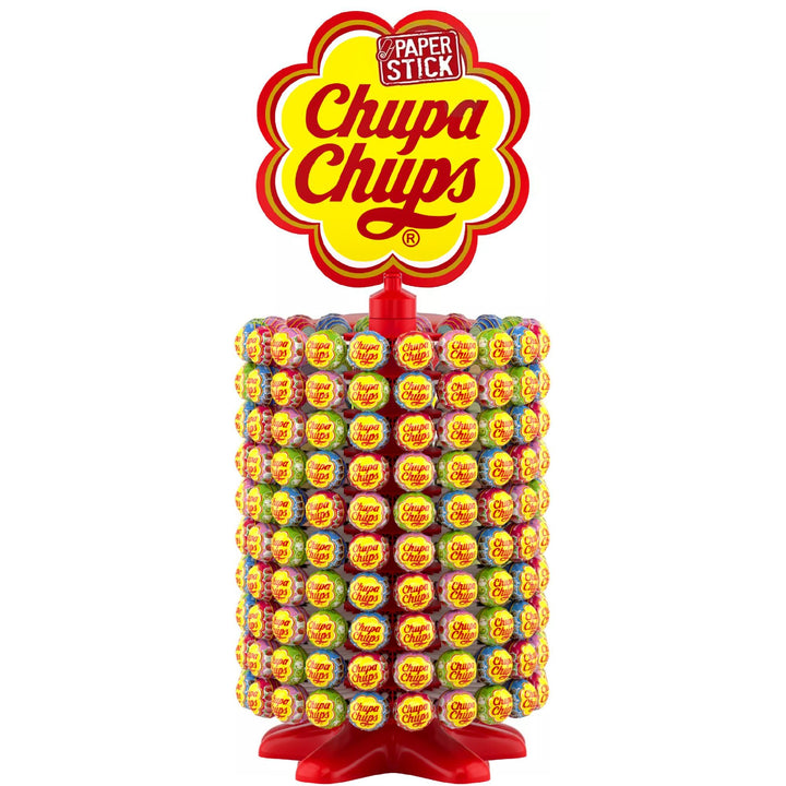 Chupa Chups Lollipop Wheel – 200 Lollies | Iconic Mixed Flavours | Party-Ready Display Stand | Ideal for Sharing, Events & Sweet Gifts
