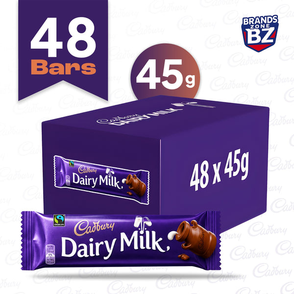 Cadbury Dairy Milk Chocolate Bar 45g (Box of 48)