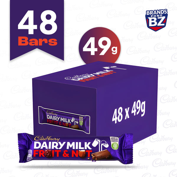 Dairy Milk Fruit & Nut Chocolate Bar 49g (Box of 48)