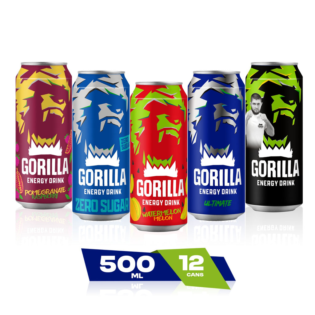Gorilla Energy Drink 12 x 500ml Cans | Mix Flavours