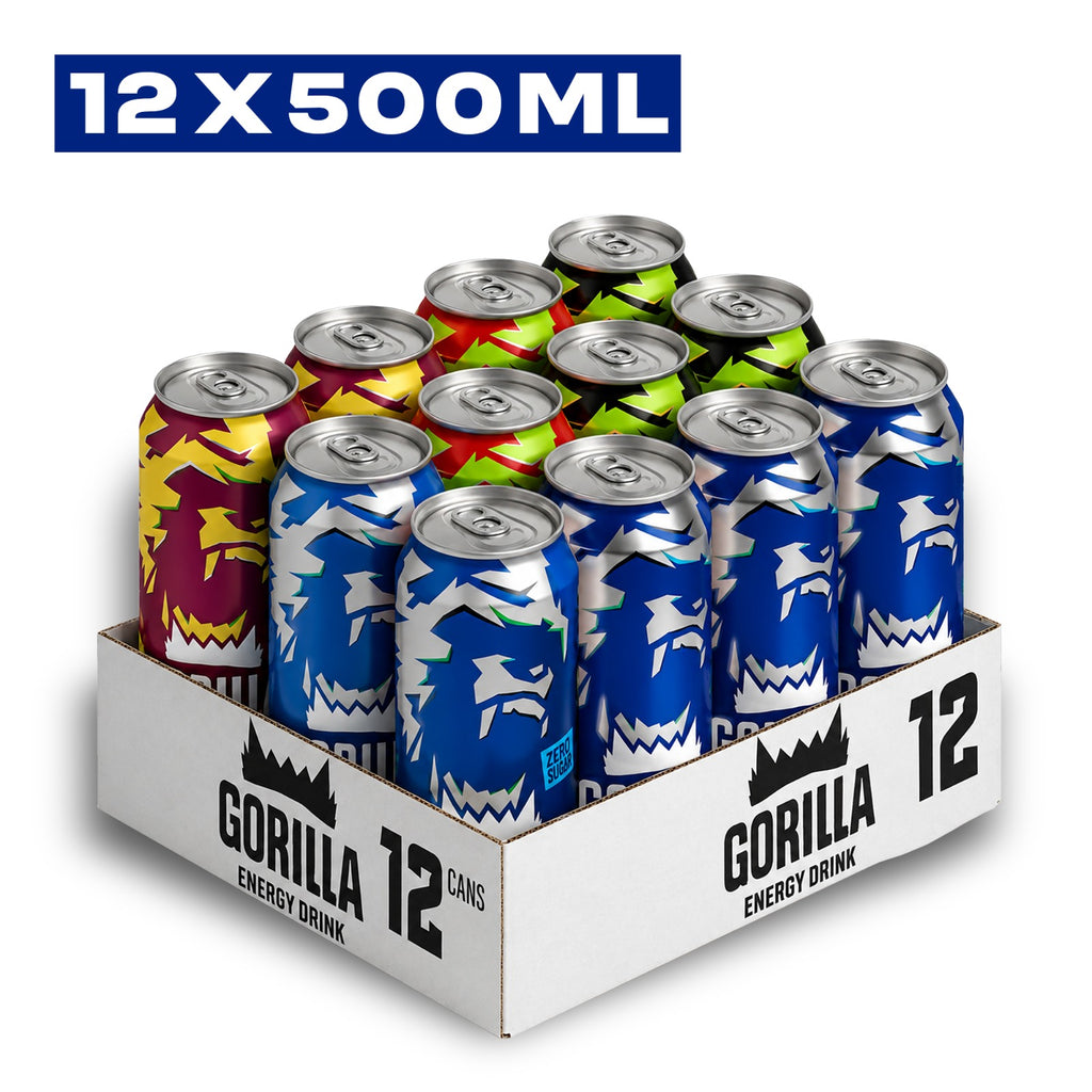 Gorilla Energy Drink 12 x 500ml Cans | Mix Flavours