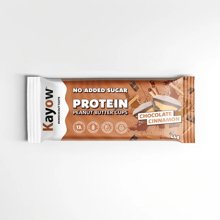 Cinnamon Protein Peanut Butter Cups – 12 x (2 × 22 g) Packs | No-Added-Sugar, High-Protein (13 g per Pack) Milk Chocolate with Natural Cinnamon | Gluten-Free, Keto-Friendly, No Palm Oil | Guilt-Free Snacking & Sharing