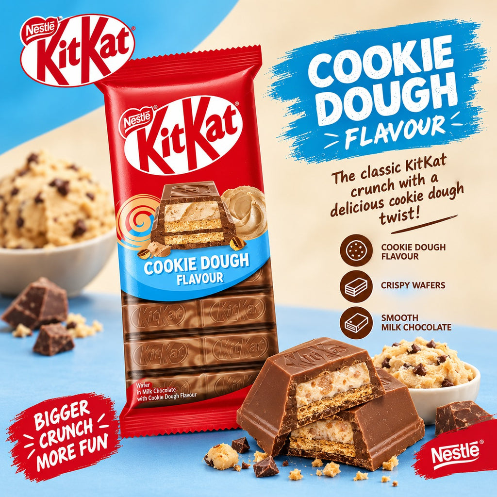 KitKat Cookie Dough 5 Bars x 99g Multipack – Nestlé Chocolate Wafer Bars