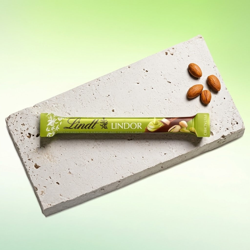 Lindt Milk Chocolate with Smooth Melting Pistachio Filling – 24 × 38g Bars