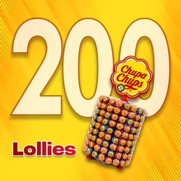 Chupa Chups Lollipop Wheel – 200 Lollies | Iconic Mixed Flavours | Party-Ready Display Stand | Ideal for Sharing, Events & Sweet Gifts