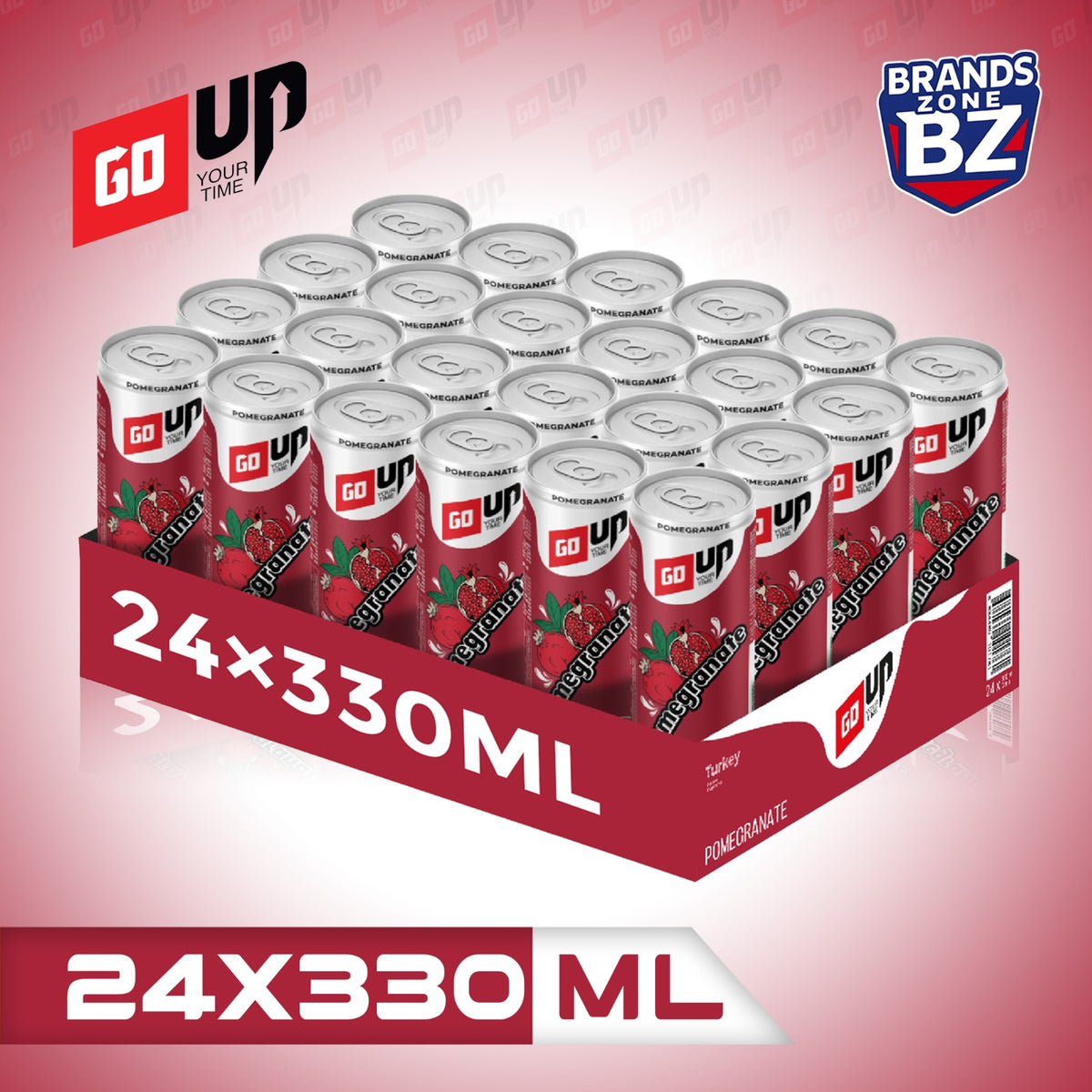 GO UP Pomegranate Drink – 24 x 330ml Cans