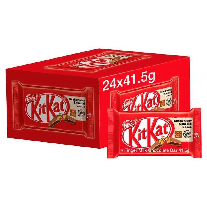 KitKat 4 Finger Milk Chocolate Bar 41.5g (Pack of 24)