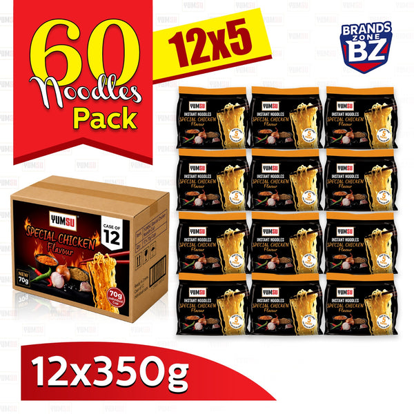 Yumsu Noodles Special Chicken Flavour 12 x 350g (5 Pack in 1)