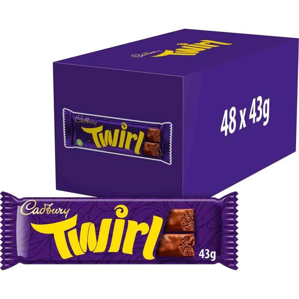 Cadbury Twirl Chocolate Bars 43g (Box of 48)